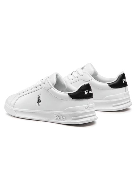 Scarpe Polo Ralph Lauren Heritage Court Bianco Nero Uomo RALPH LAUREN | Sneakers | 809829824-005